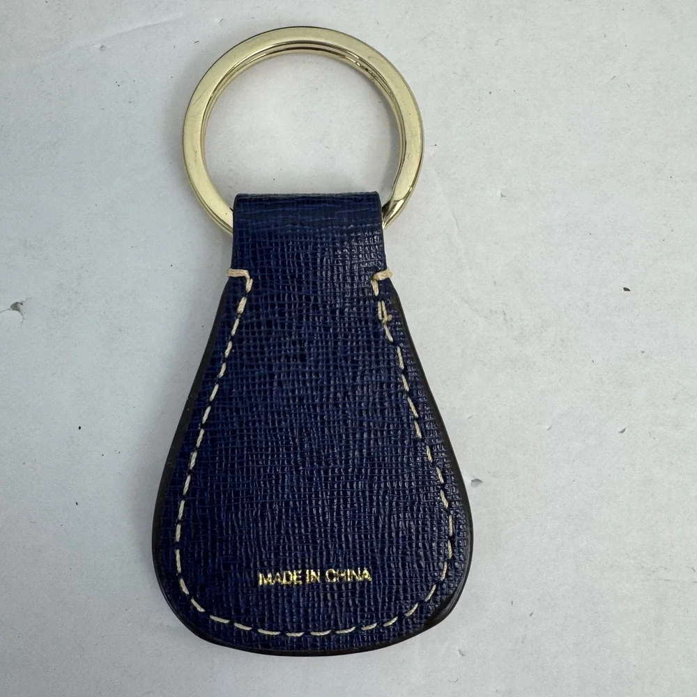 Dooney & Bourke Marine Blue Saffiano Leather 3 Piece Gift Set Pouch Card Key Fob